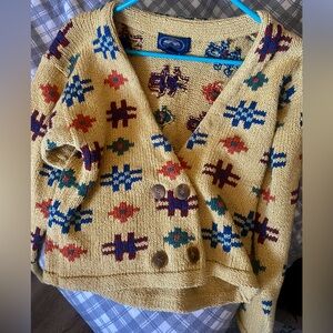 RARE vintage British Khaki cardigan